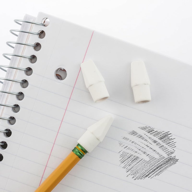 Pentel Hi-Polymer Eraser Caps, White, Box of 144 Caps (ZEH-02) - Image 2